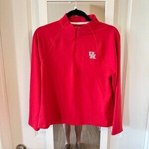 Women's Peter Millar Zip Up Jacket Size Large Color Red White University of H